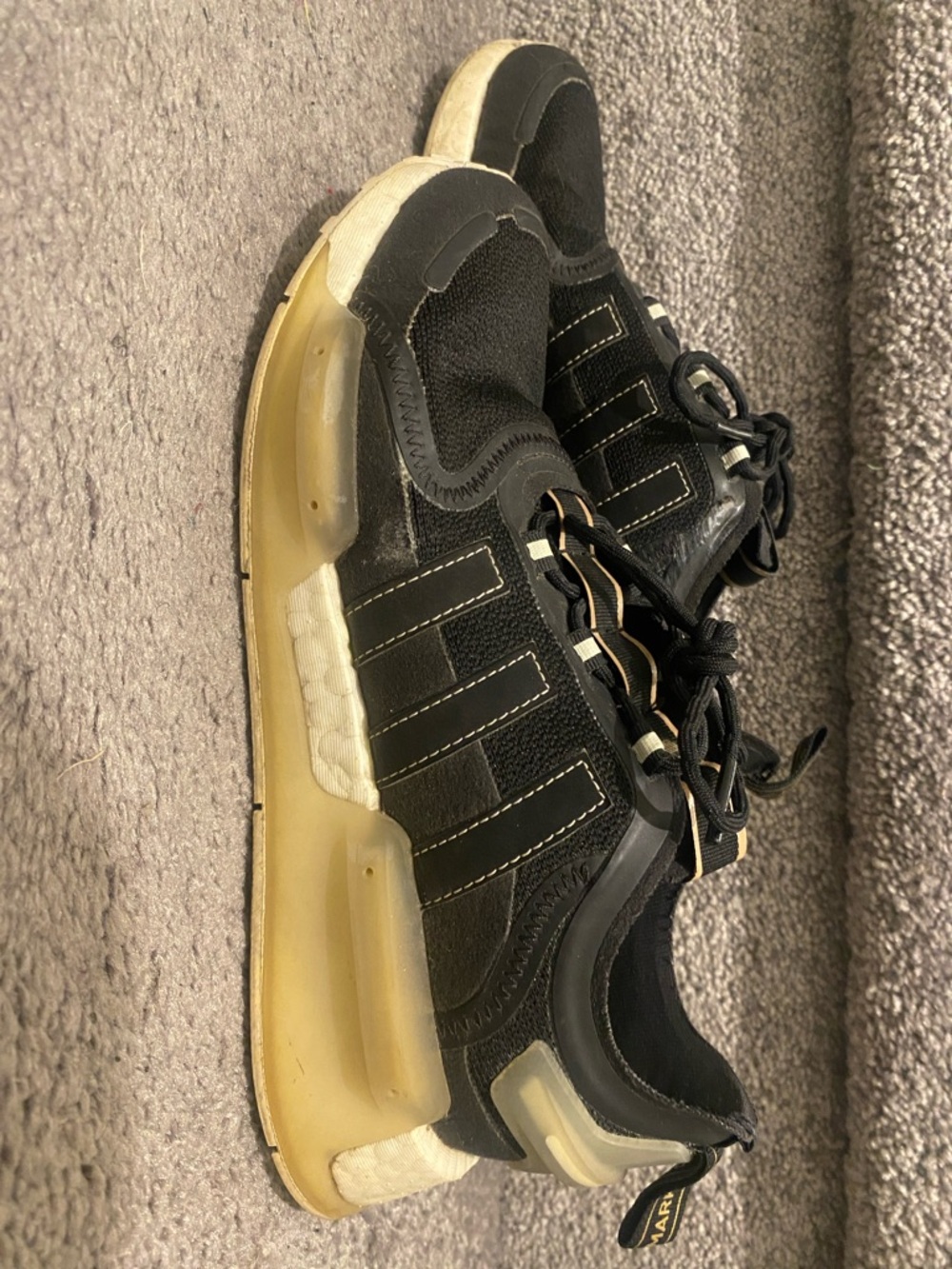 adidas Black Low-Top Sneakers with Subtle Dark Accents